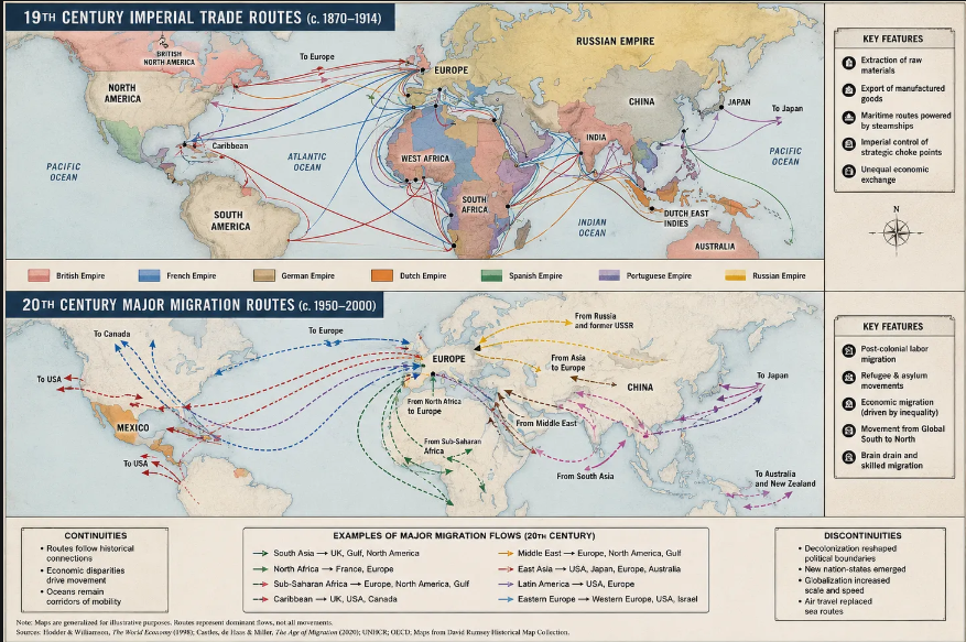 Map of imperial trade routes